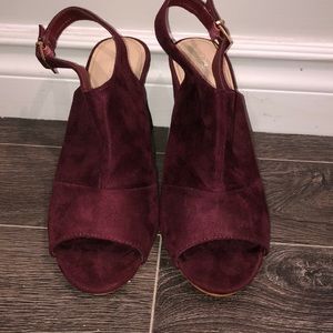 🌟2 for 35$ Maroon suede Open Toe High Heel